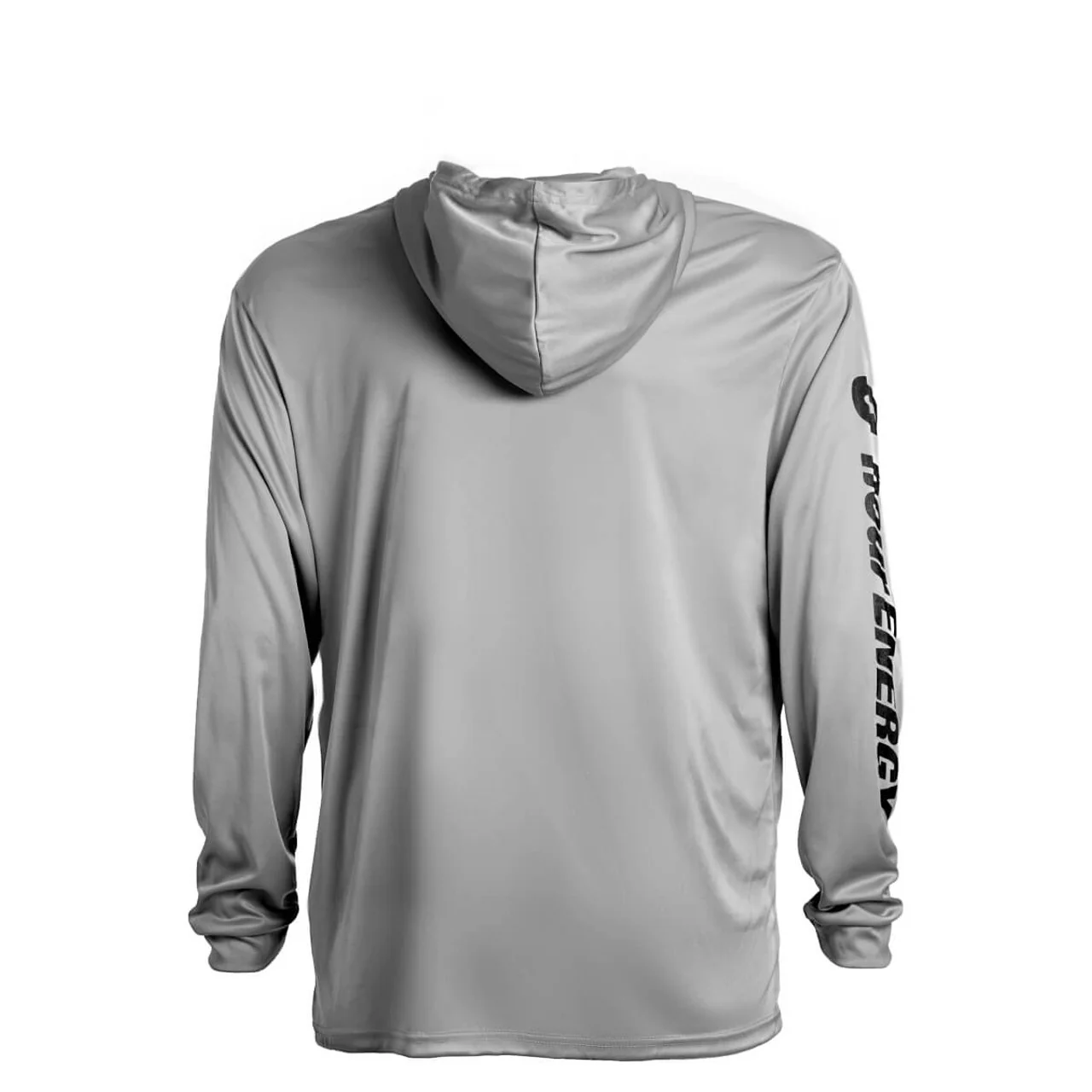Gray Long Sleeve Hooded T-shirt - Image 3