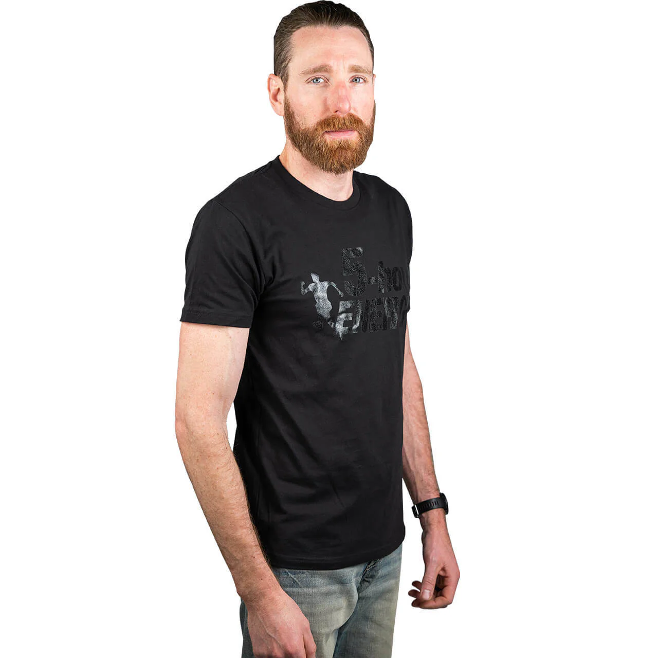 T-shirt with Black Logo - Image 3
